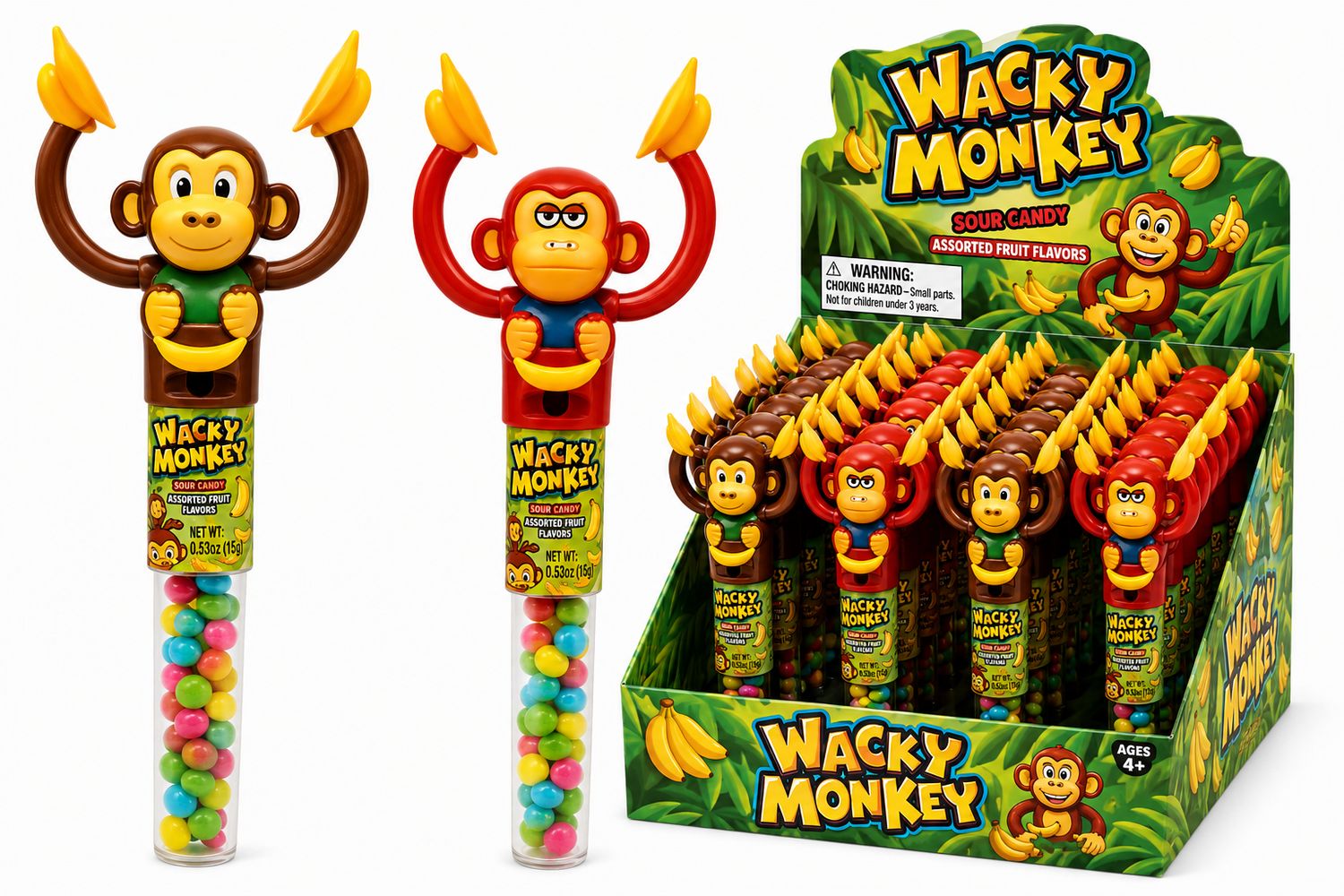 WACKY MONKEY CANDY .42OZ 12/CT