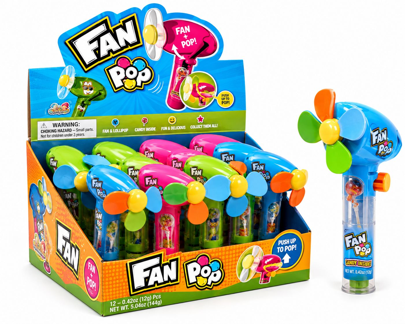 FAN POP CANDY .39OZ 12/CT