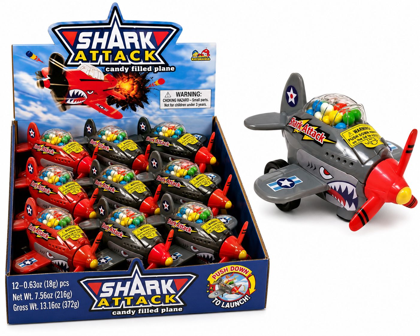SHARK ATTACK CANDY PLANE .25OZ 12/CT