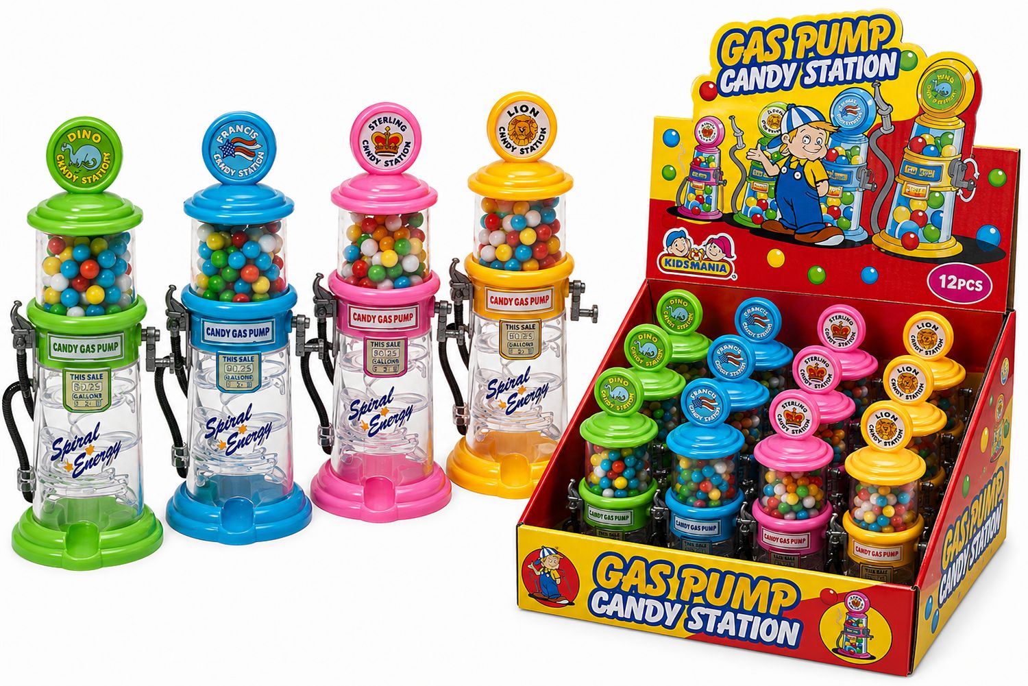 GAS PUMP CANDY DISPENSER .46OZ 12/CT