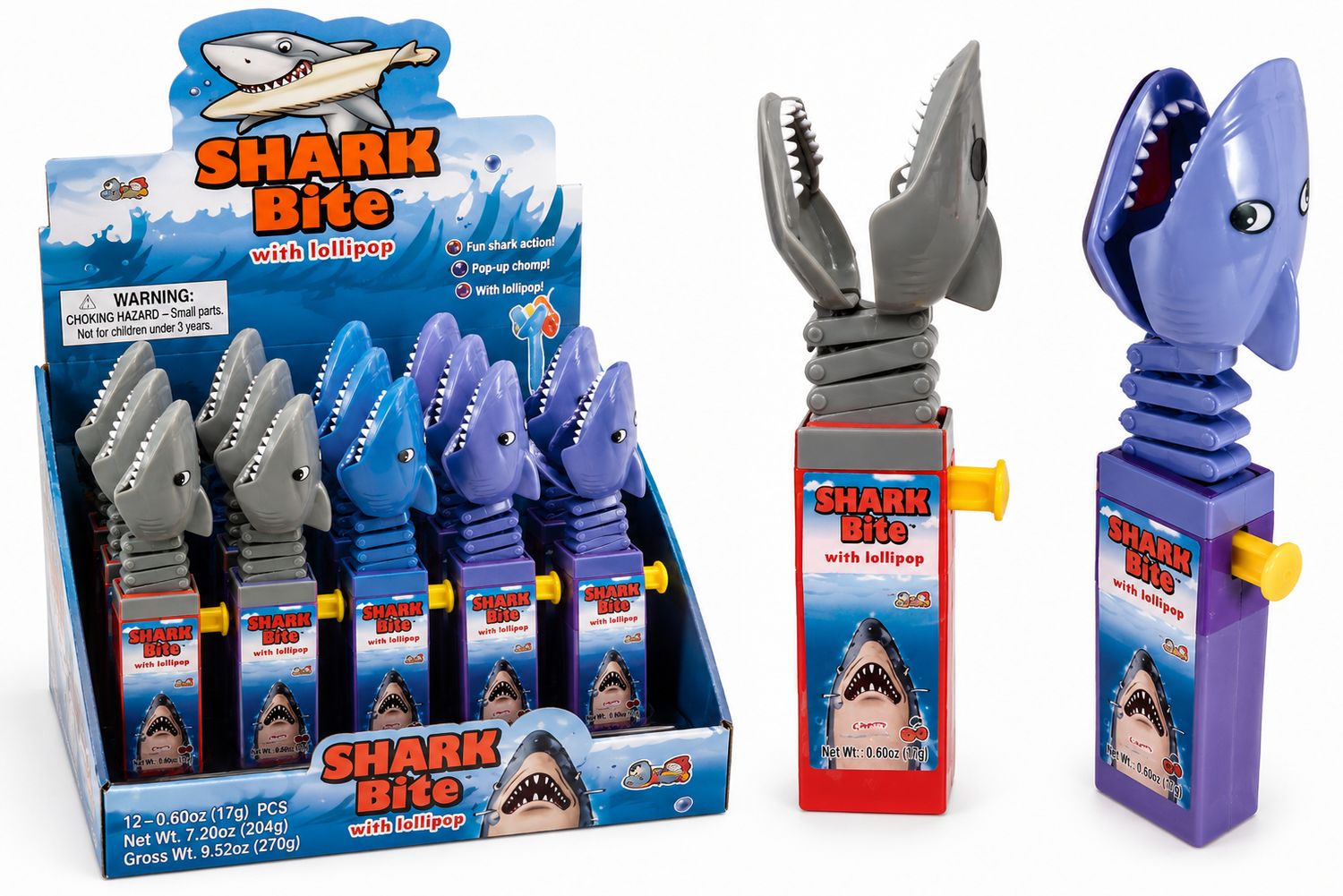 SHARK BITE CANDY LOLLIPOP .60OZ 12/CT