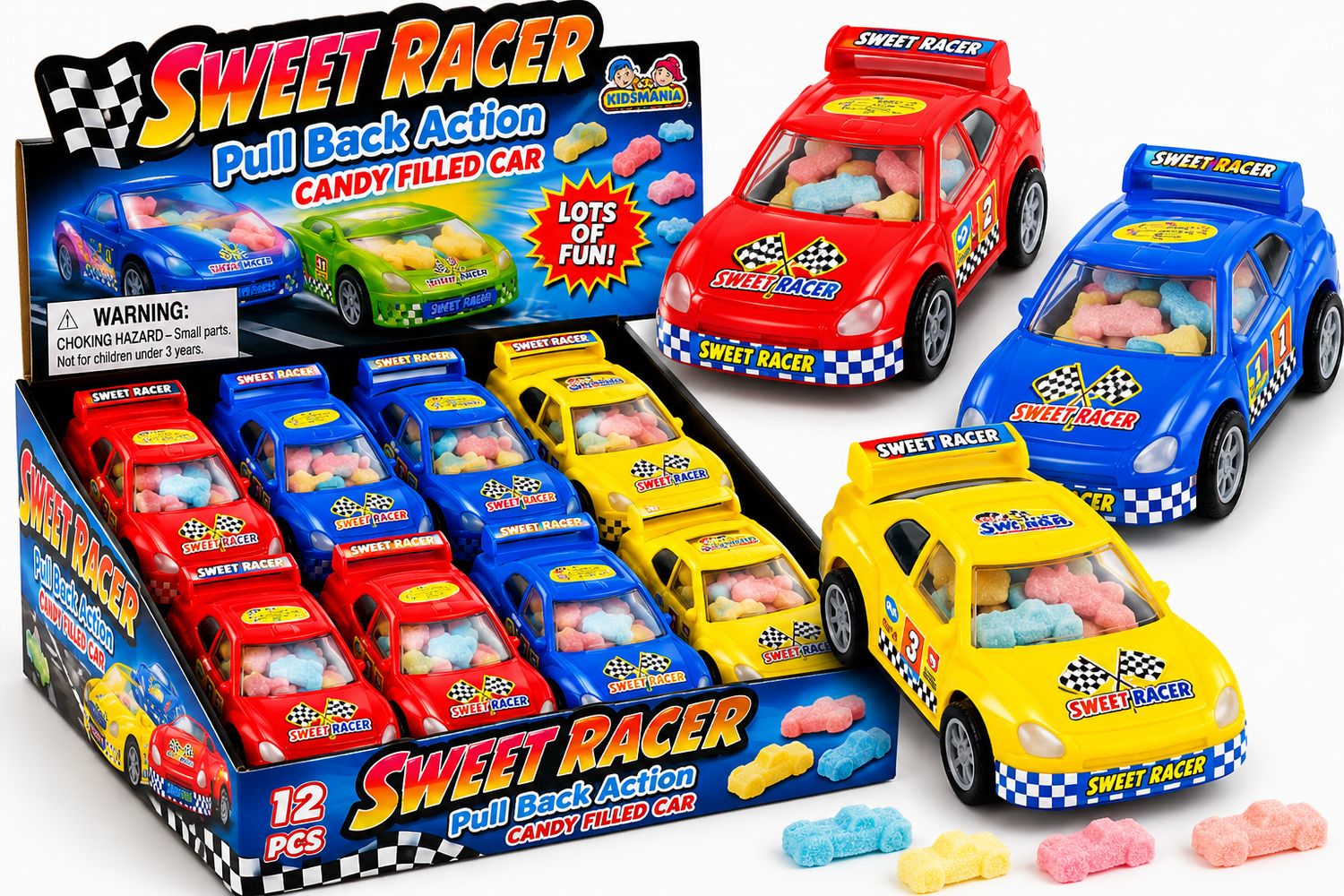 SWEET RACER CAR W/CANDY .42OZ 12/CT
