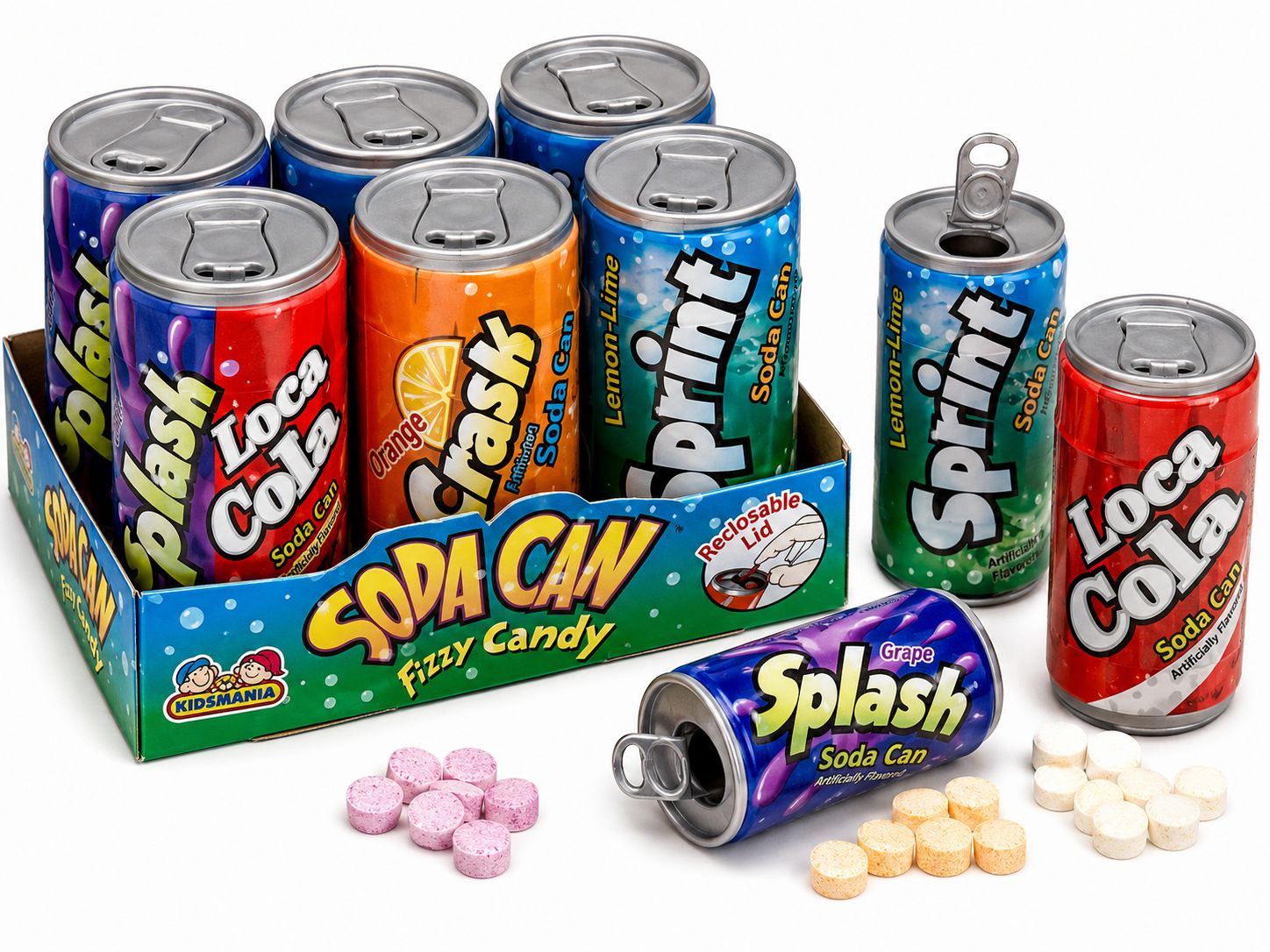 SODA CAN FIZZY CANDY SIX-PACK 1.48OZ 12/CT