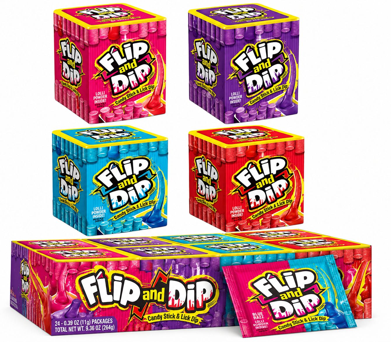 FLIP AND DIP CANDY 3.4OZ 8/CT