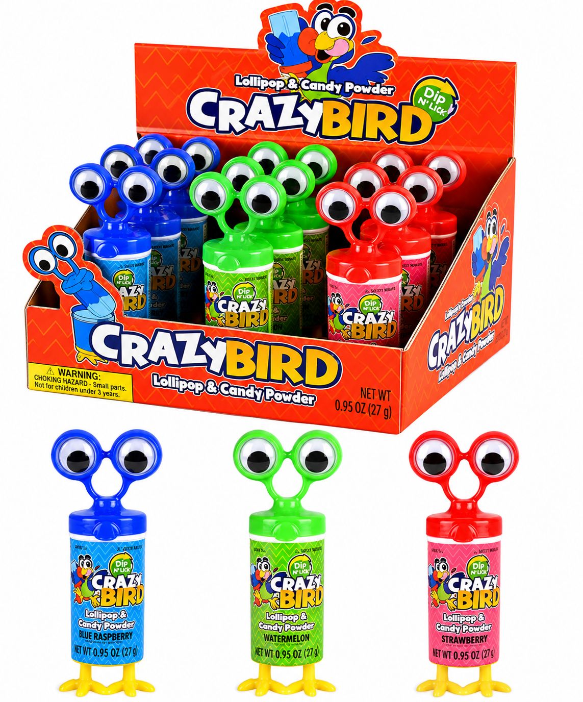 CRAZY BIRD CANDY DIP-N-LIK .95oz 12/CT