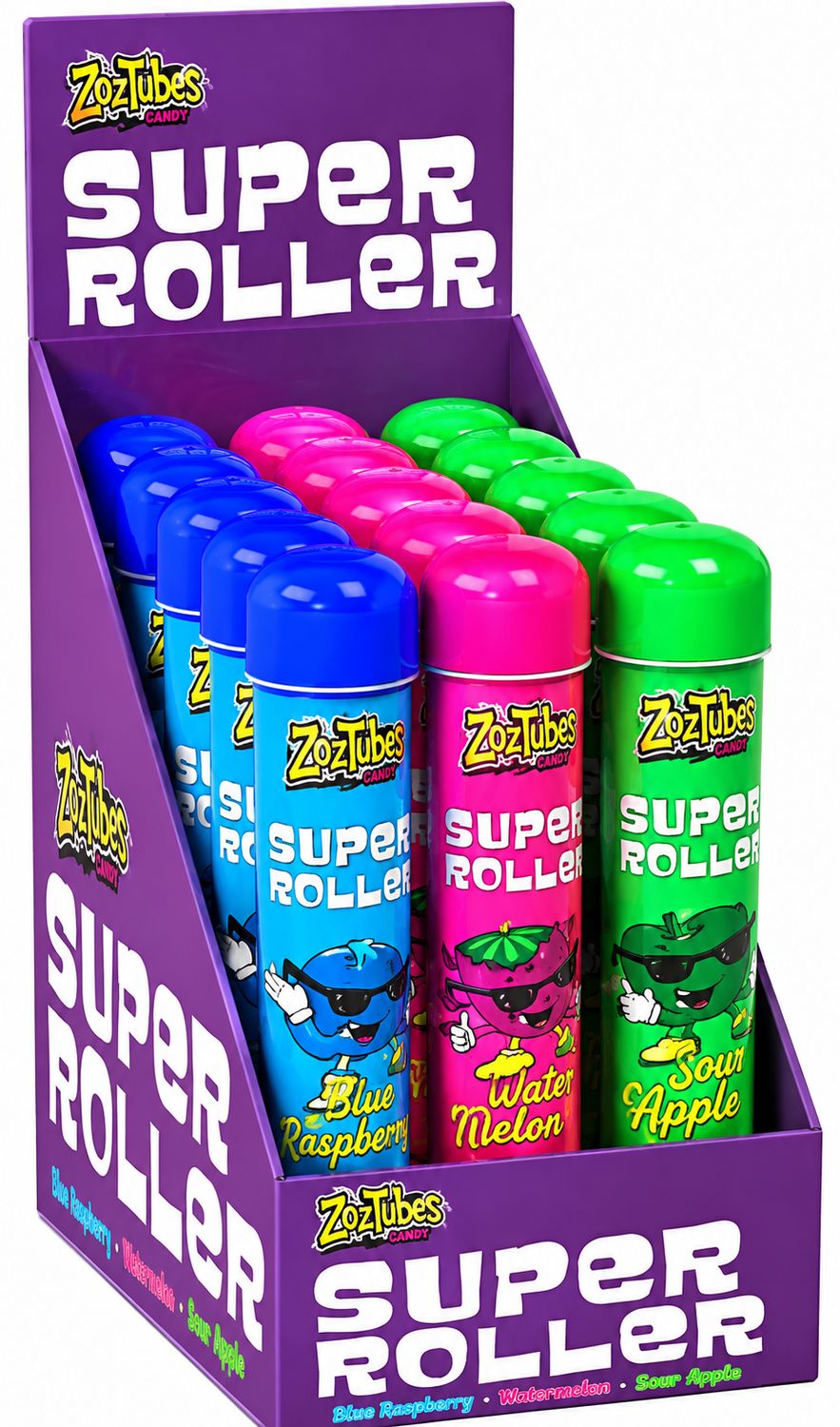TOO TARTS SUPER ROLLER CANDY 3.5OZ 15/CT