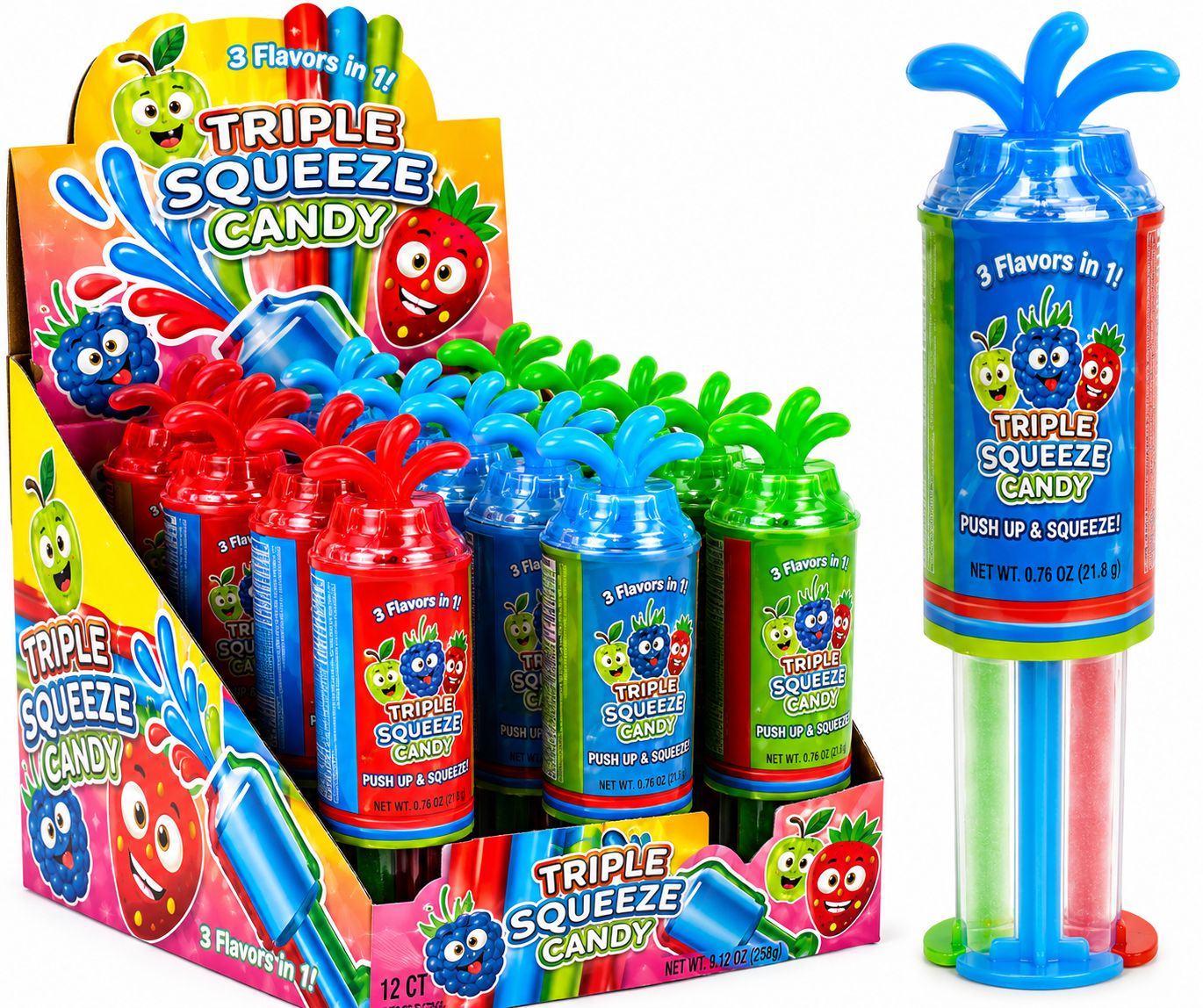 TRIPLE SQUEEZE CANDY 1.9OZ 12/CT