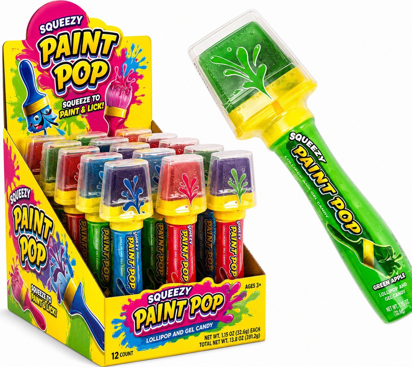 SQUEEZY PAINT POP 1.13OZ 12/CT
