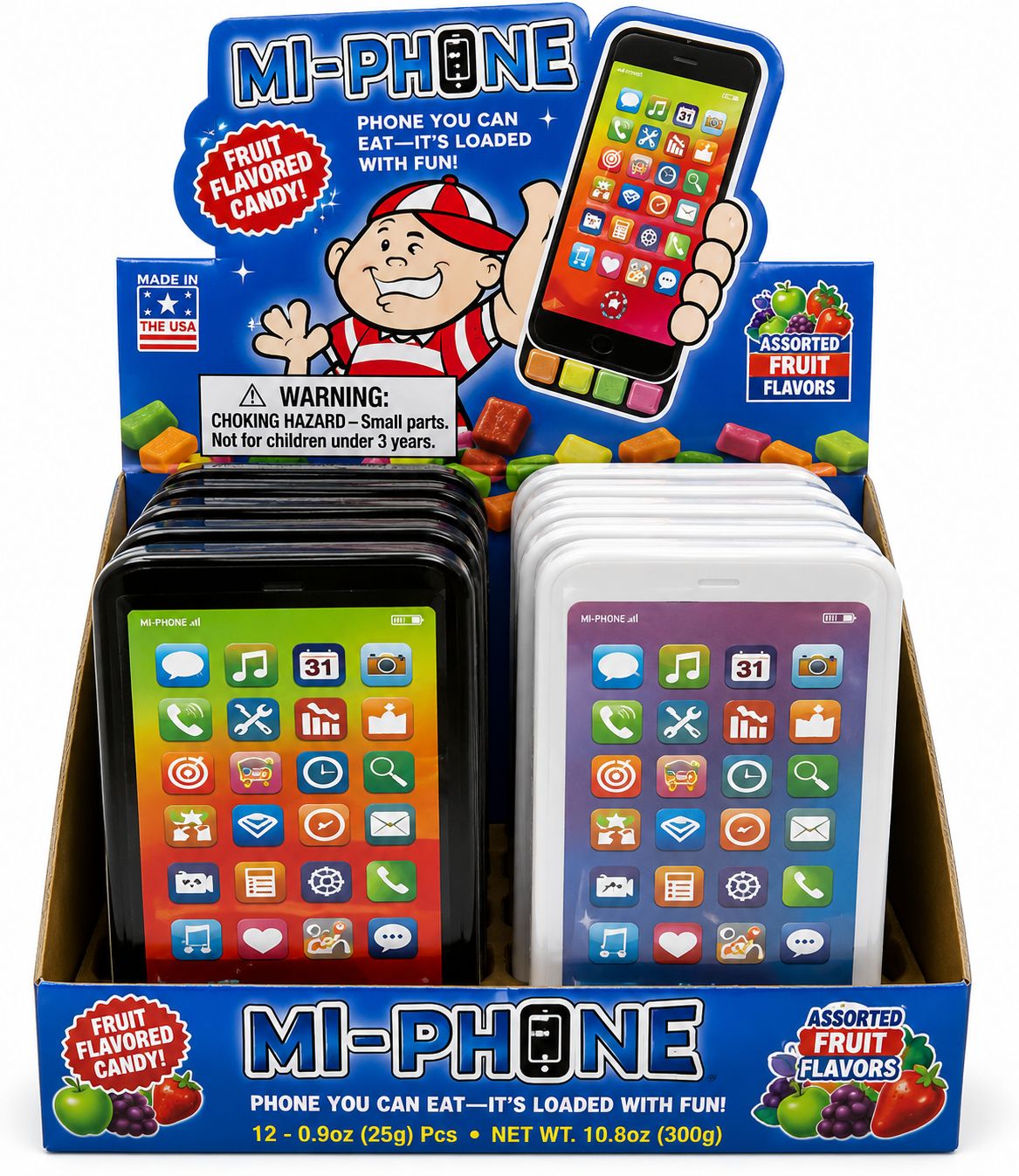 MI-PHONE W/DUBBLE BUBBLE .71OZ 12/CT
