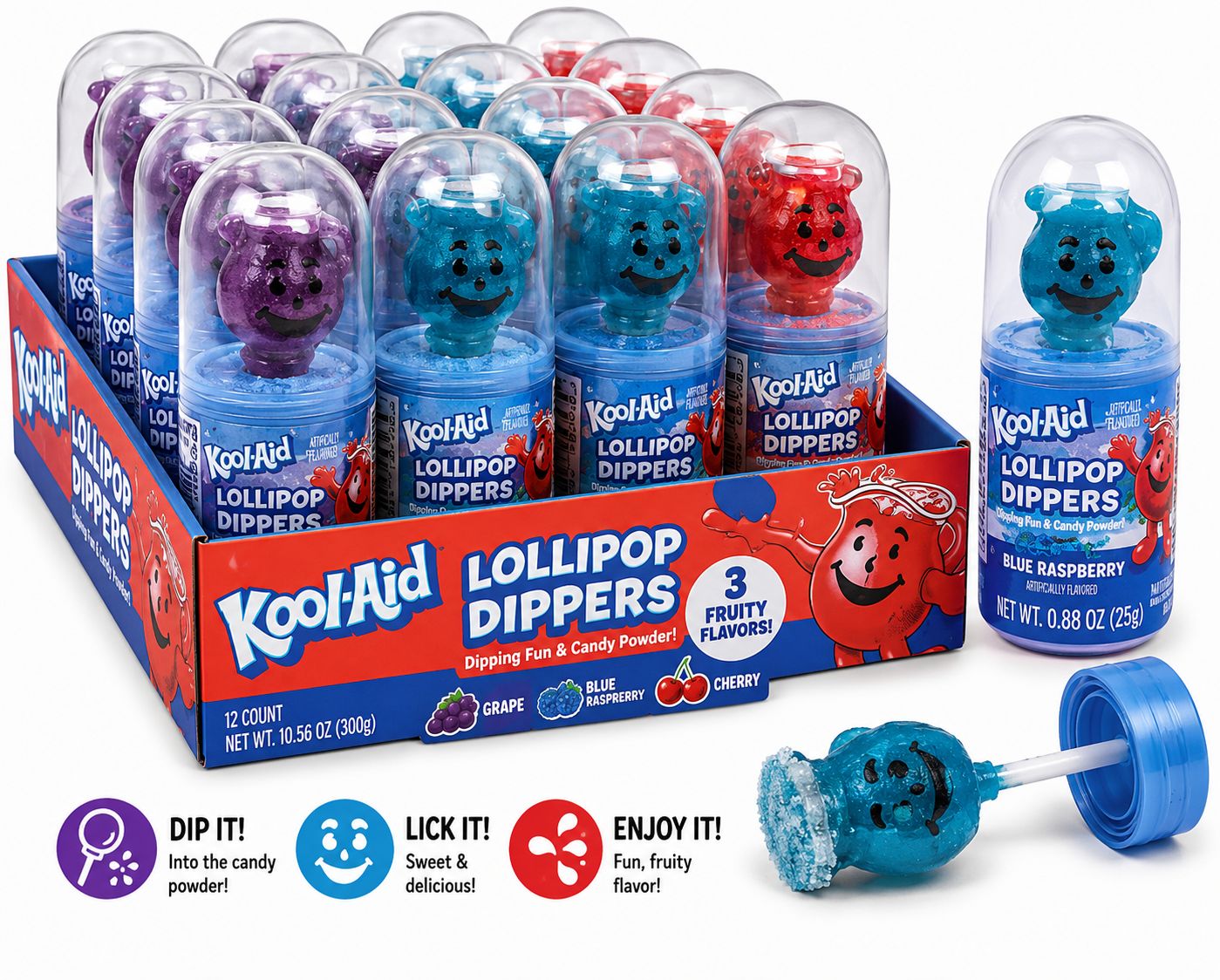 KOOL-AID LOLLIPOP DIPPERS 12/CT