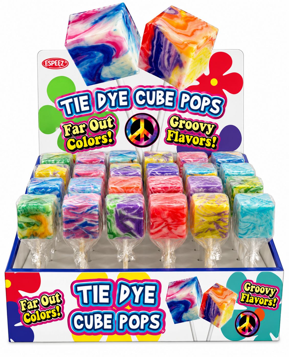 TIE DYE CUBE POPS 48/CT