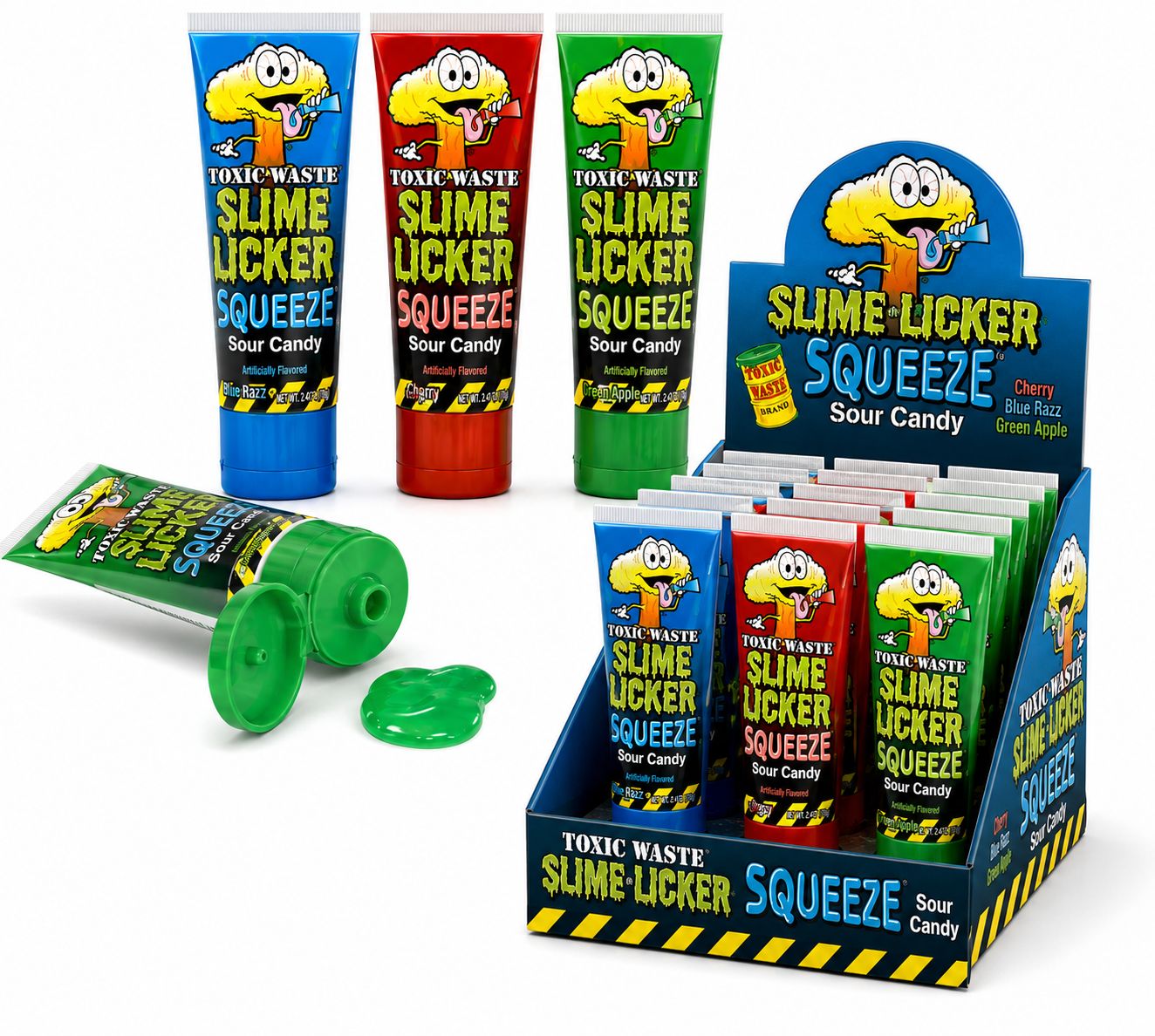 TOXIC WASTE SLIME LICKER SQUEEZE 2.47OZ 12/CT
