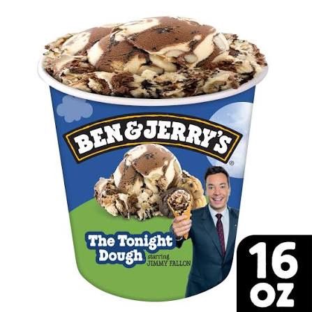 BEN &amp; JERRY'S THE TONIGHT DOUGH ICE CREAM PINT 16 OZ 8/CT
