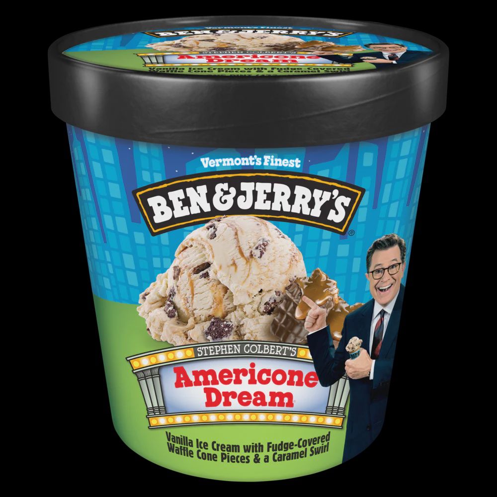 BEN &amp; JERRY'S AMERICON DREAM ICE CREAM PINT 16 OZ 8/CT