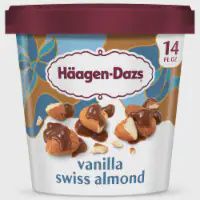 HAAGEN-DAZS VANILLA SWISS ALMOND ICE CREAM 14 OZ 8/CT