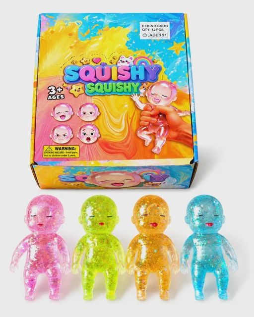 SQUISH TOY BABY BOY 12/CT