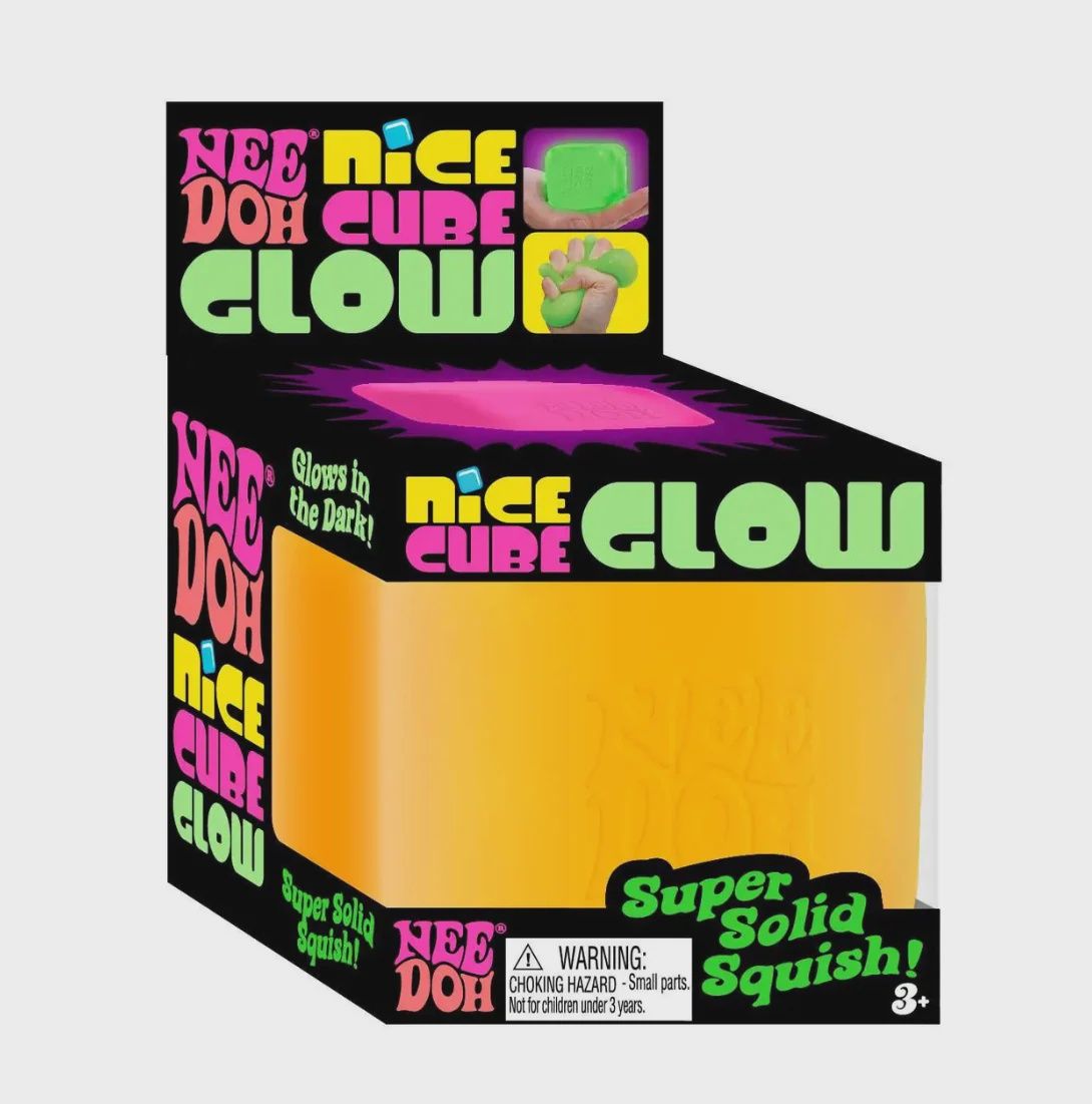 SQUISH TOY CUBE GLOW ORANGE