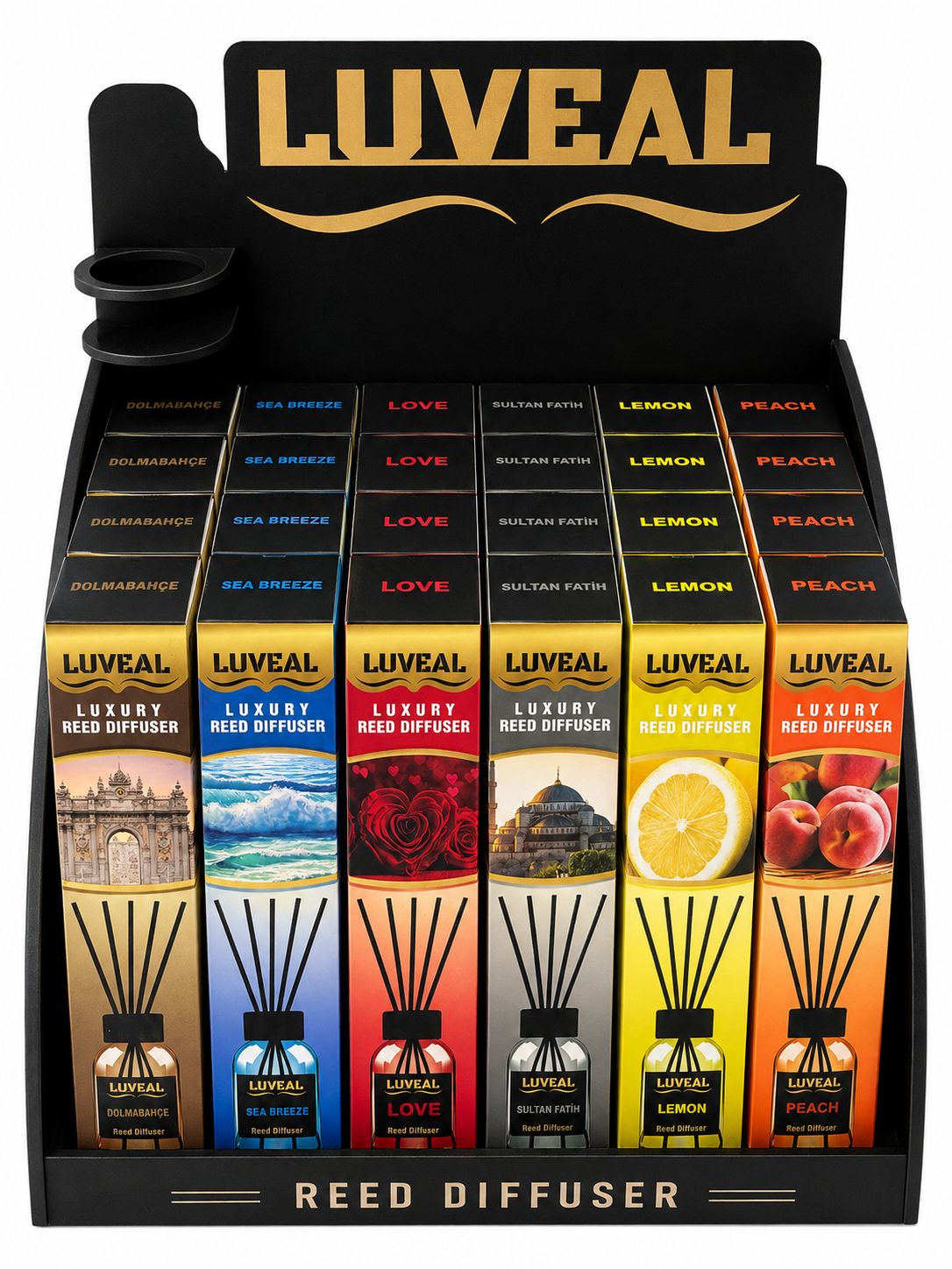 LUVEAL DISPLAY REED DIFFUSERS 110ML 24/CT