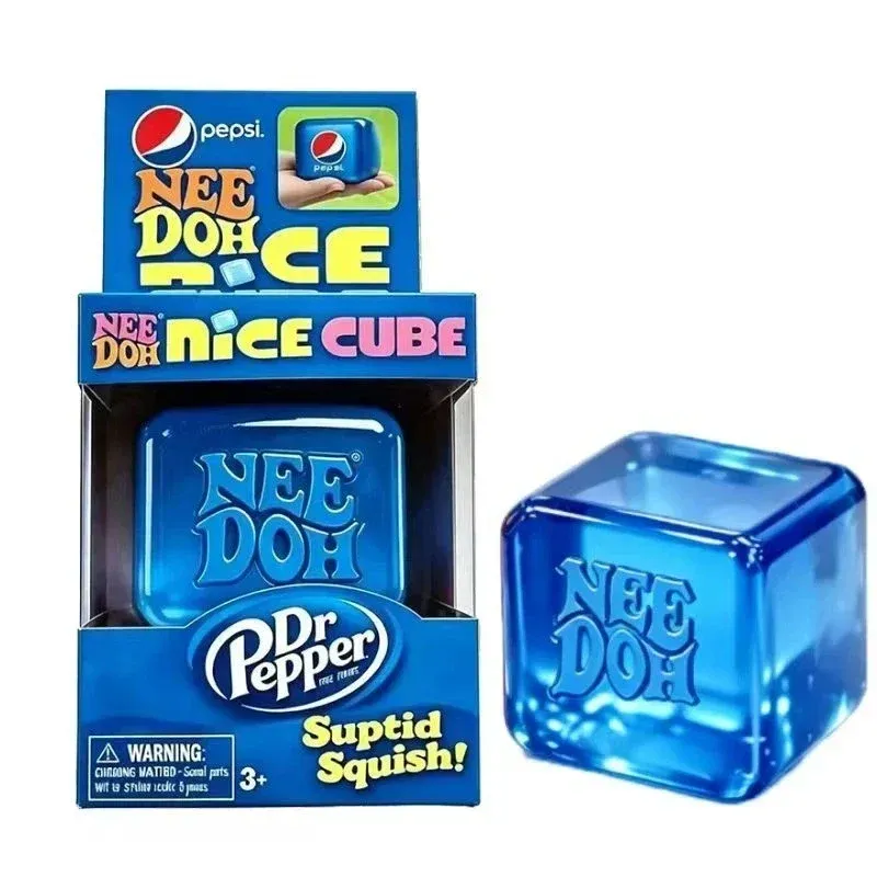 SQUISH TOY BLUE CUBE 1/CT