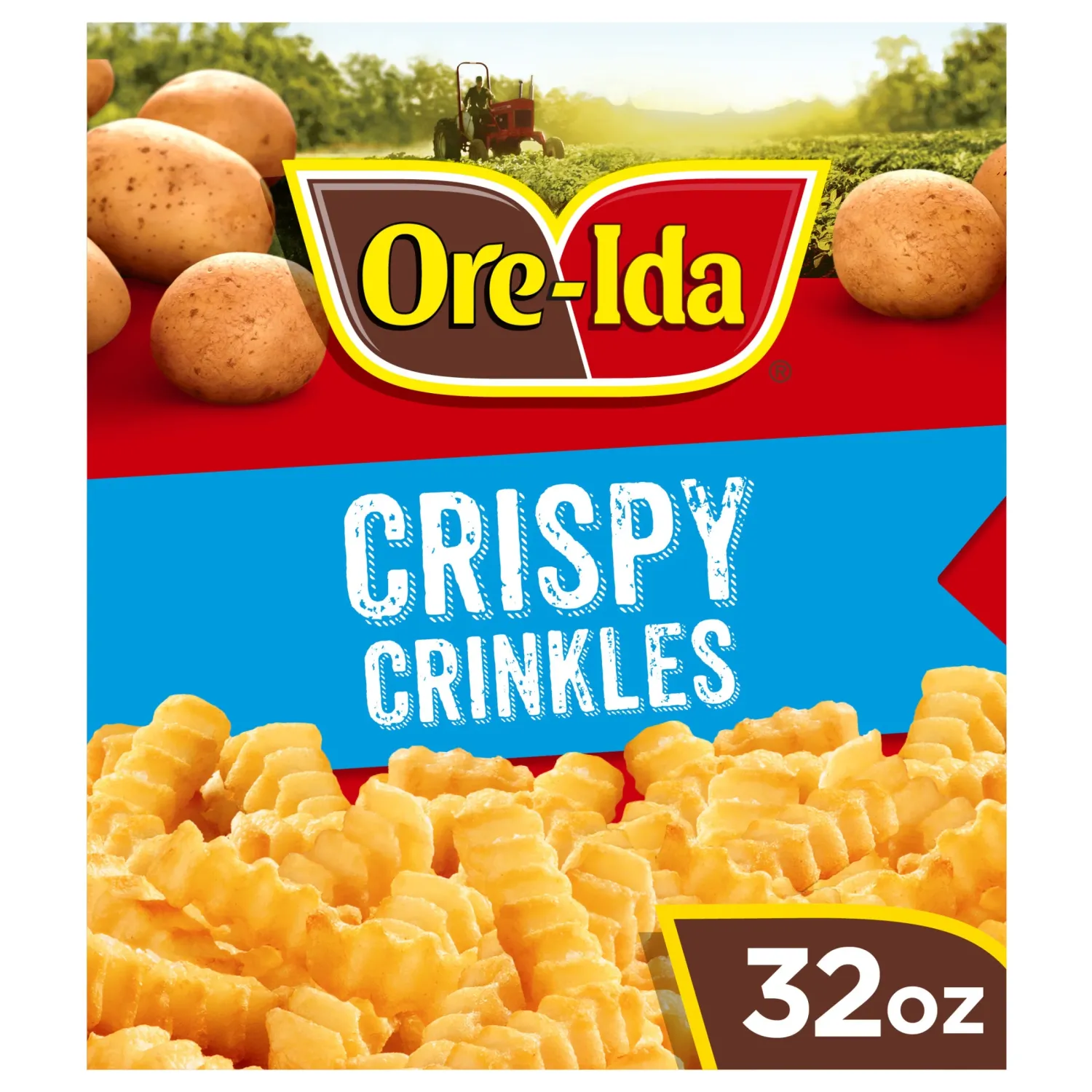 ORE-IDA CRISPY CRINKLES FRENCH FRIED POTATOES 32 OZ