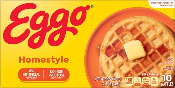 EGGO WAFFLE/ PANCAKE HOMESTYLE 12.3 OZ 10/PC