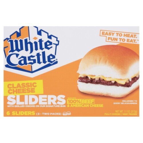 WHITE CASTLE CLASSIC CHEESE SLIDERS 11 OZ 6/PC