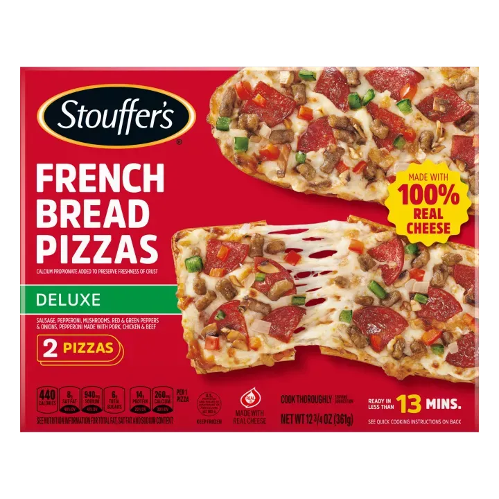 STOUFFER'S FRENCH BREAD PIZZAS DELUXE 12 3/4 OZ 2/PC