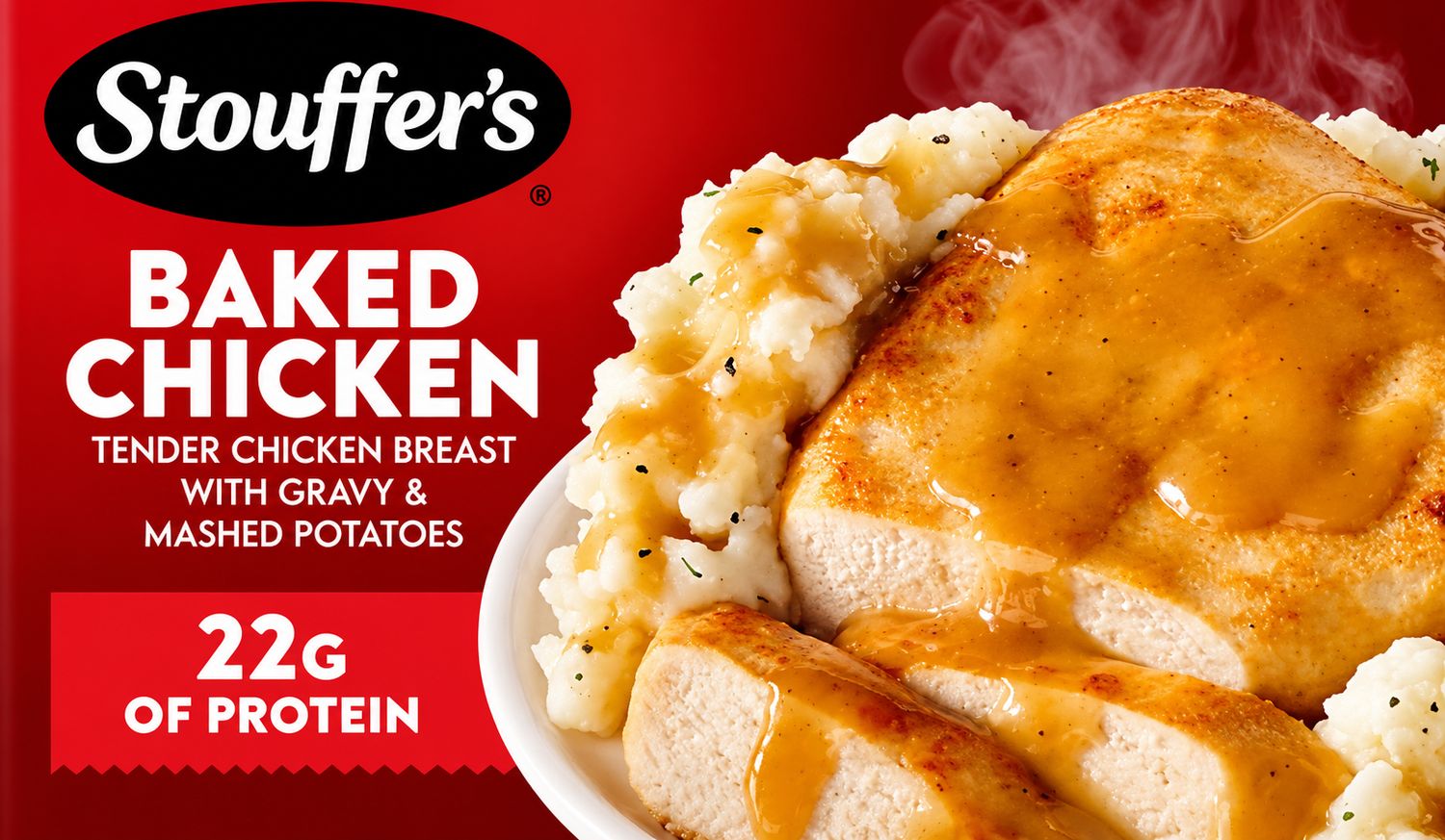 STOUFFER'S BAKED CHICKEN MASHED POPATOES &amp; GRAVY 8 7/8 OZ