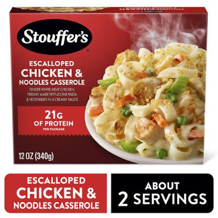 STOUFFER'S ESCALLOPED CHICKEN &amp; NOODLES CASSEROLE 12 OZ