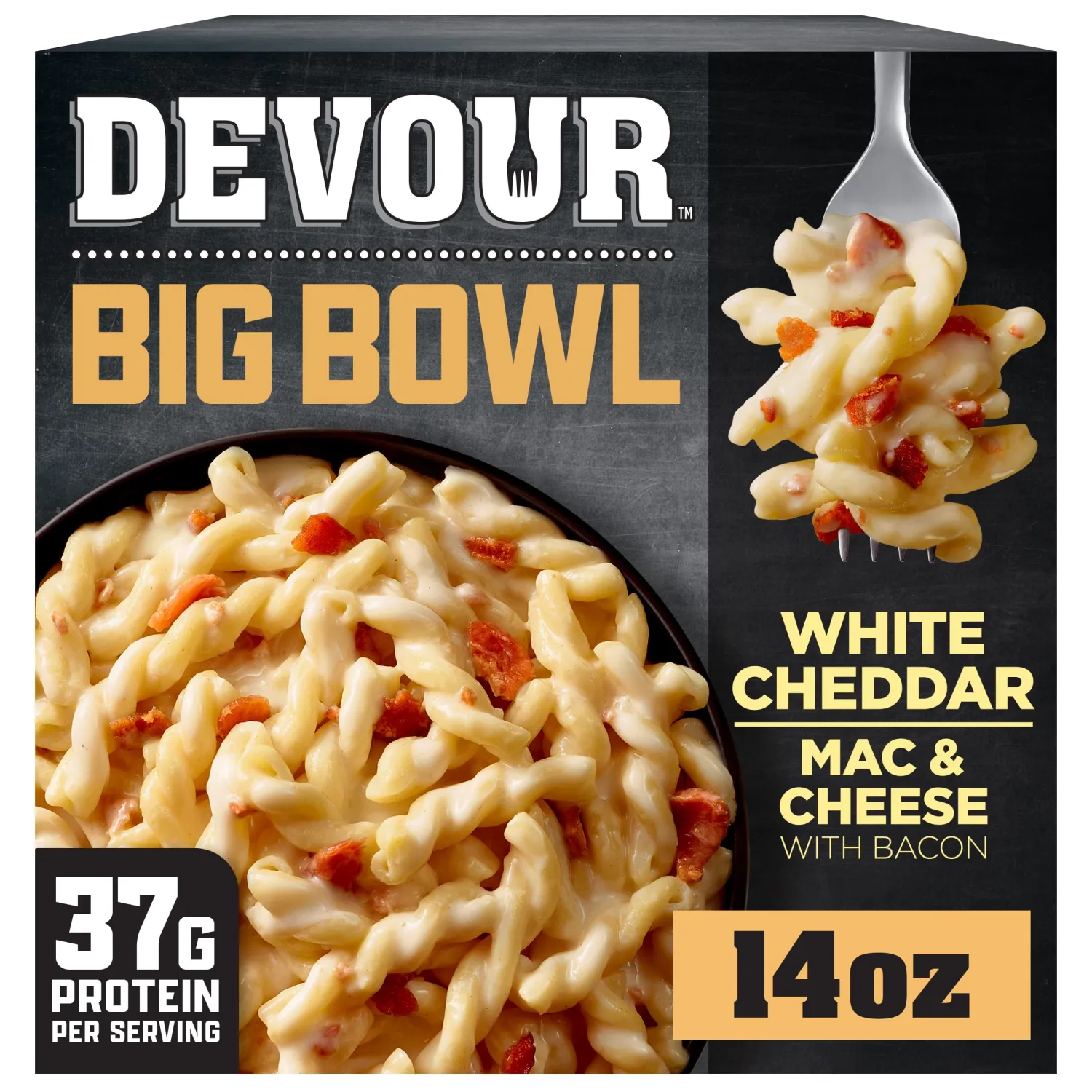 DEVOUR BIG BOWL MAC &amp; CHEESE W BACON 14 OZ