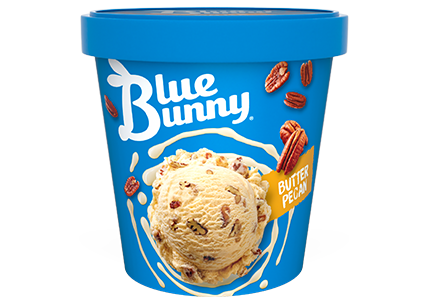 BLUE BUNNY BUTTER PECAN PINTS 8/CT