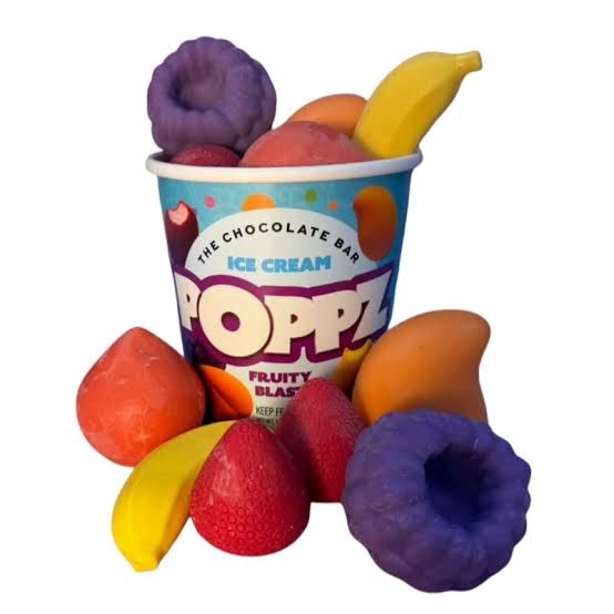 POPPZ MINI FRUITY BLAST ICE CREAM 7 OZ 10/CT