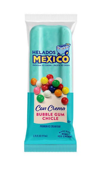 HELADOS MEXICO BUBBLE GUM CREAM PALETAS 4 OZ 24/CT
