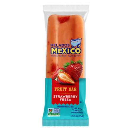 HELADOS MEXICO STRAWBERRY FRUIT CREAM PALETAS 4 OZ 24/CT