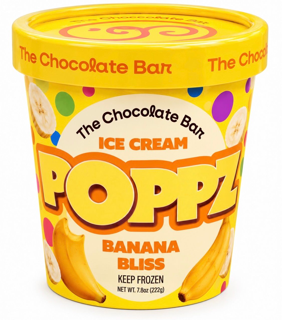 POPPZ BANANA BLISS ICE CREAM 7oz 10/CT