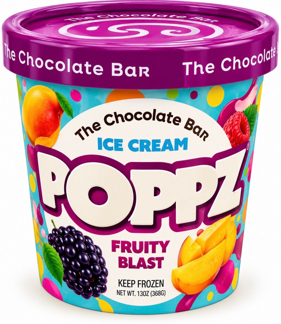 POPPZ FRUITY BLAST ICE CREAM 13 oz 10/CT