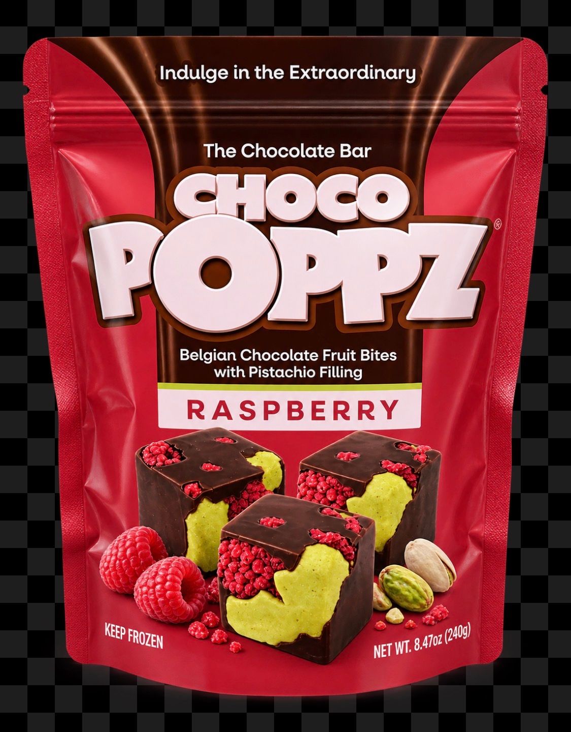 CHOCO POPPZ- RASPBERRY 8.5 oz 12/CT