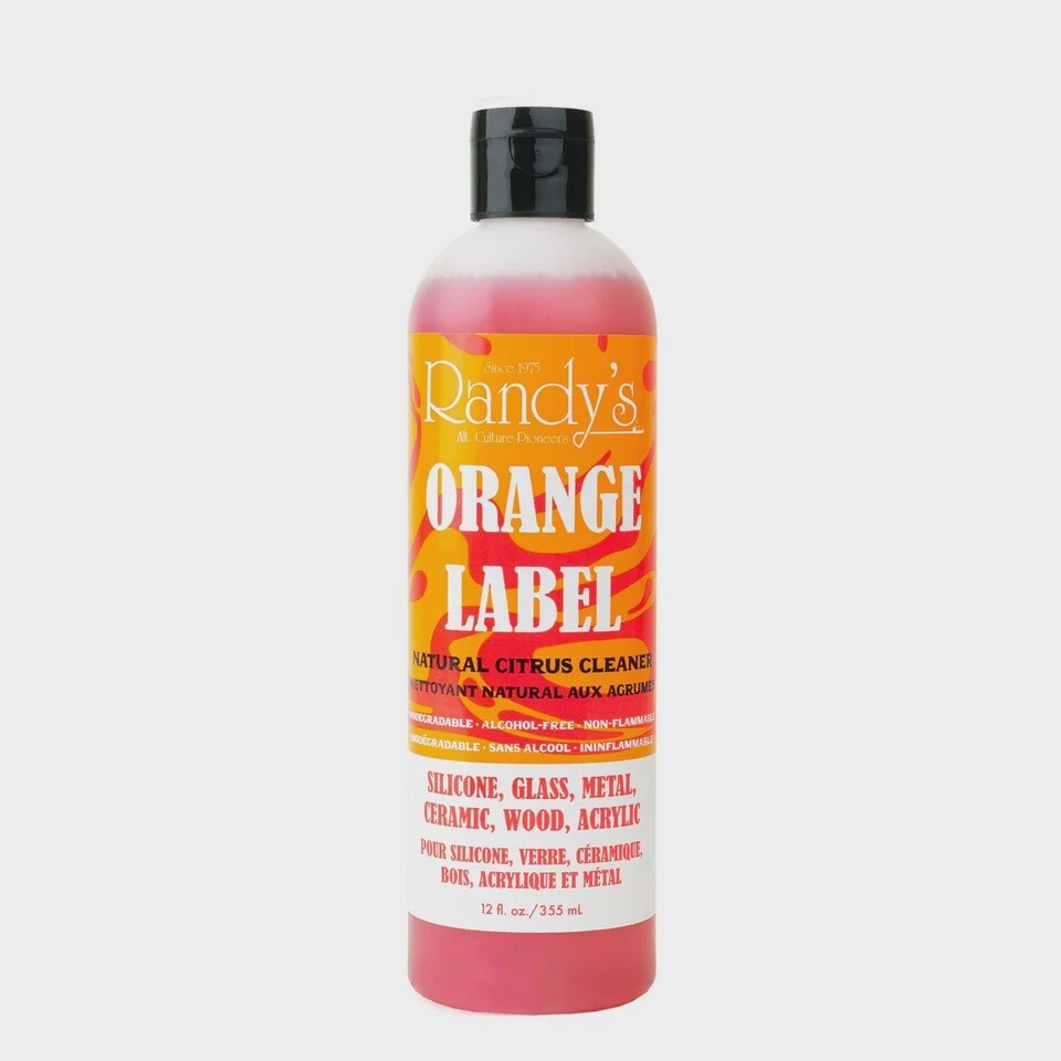 Randy’s Glass Cleaner, Material: orange label