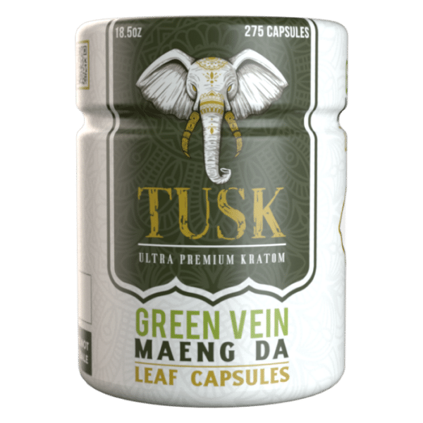 Tusk Kratom Capsules 275ct, Flavor: green vein maeng da