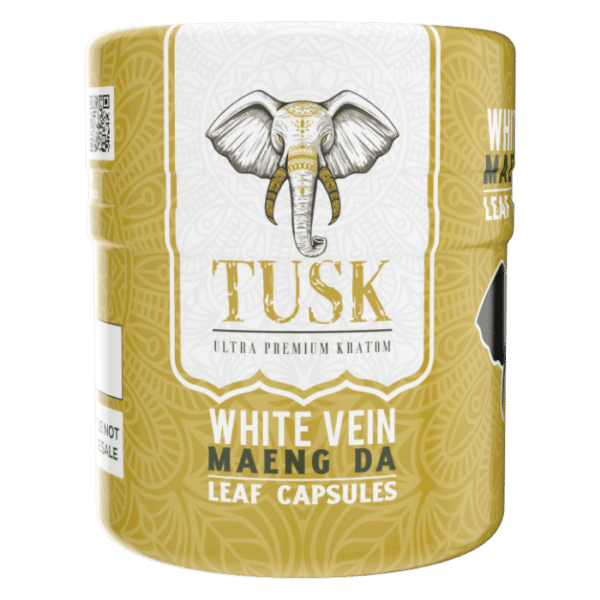 Tusk Kratom Capsules 30ct, Flavor: white vein maeng da