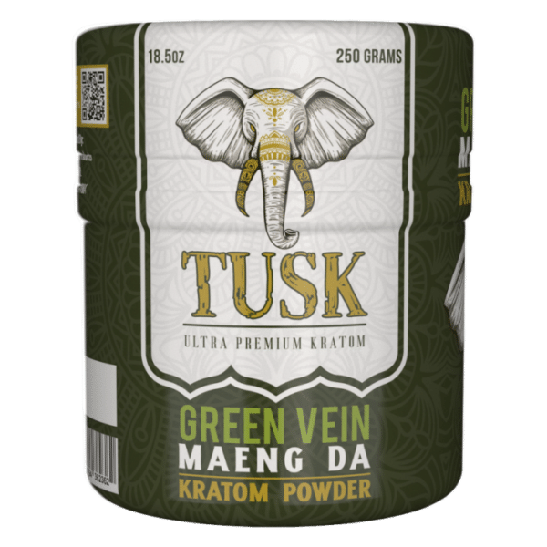 Tusk Kratom Powder 250 Grams, Flavor: green vein maeng da