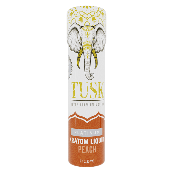Tusk Kratom Liquid Shot, Flavor: Peach, Style: platinum 300mg