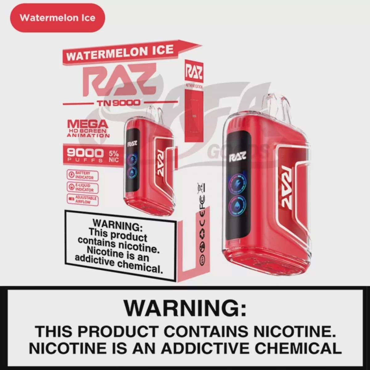 Raz 9000, Flavor: Watermelon Ice