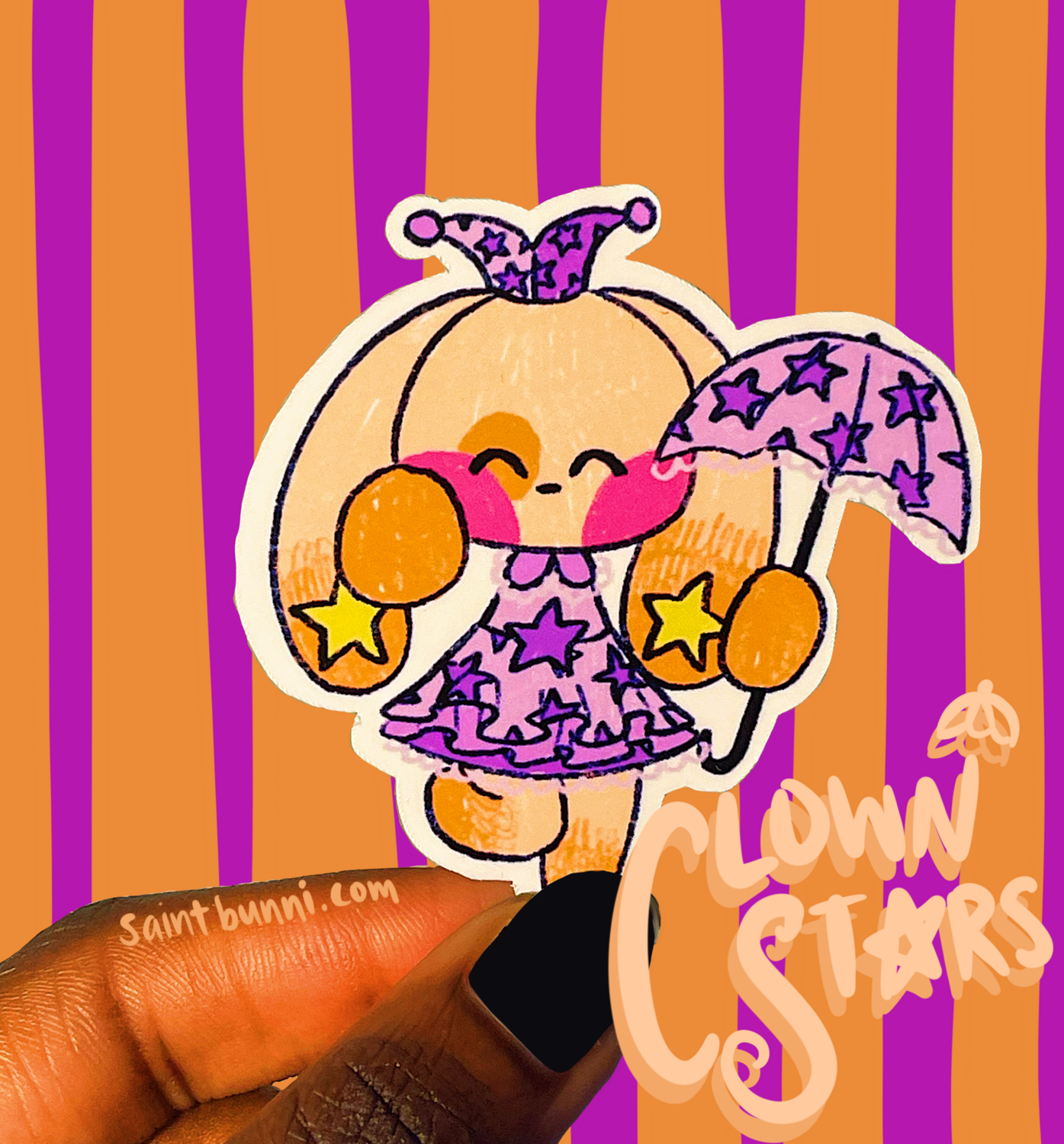 Clown Star Stickers