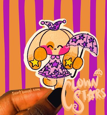 Clown Star Stickers