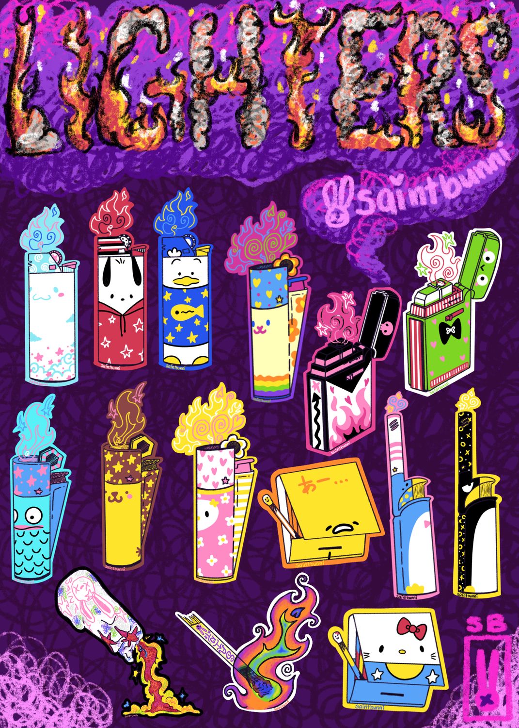 Lighter Sticker Sheets