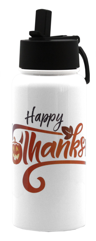 25 oz Hallothanksmas Stainless Steel Sport Water Bottle
