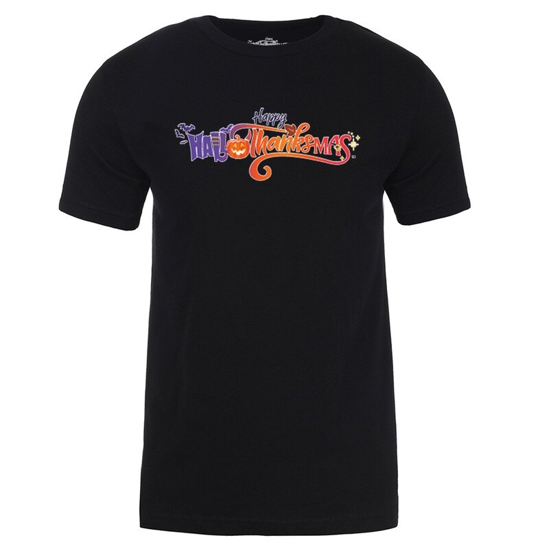 Men's/Unisex Hallothanksmas Logo Tee (Black)
