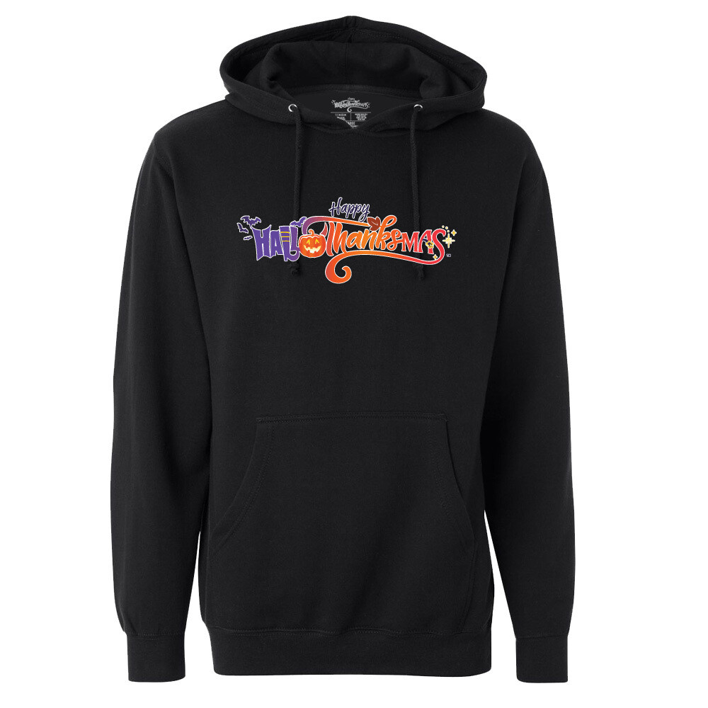 Hallothanksmas Logo Hooded Sweatshirt, Unisex (Black)