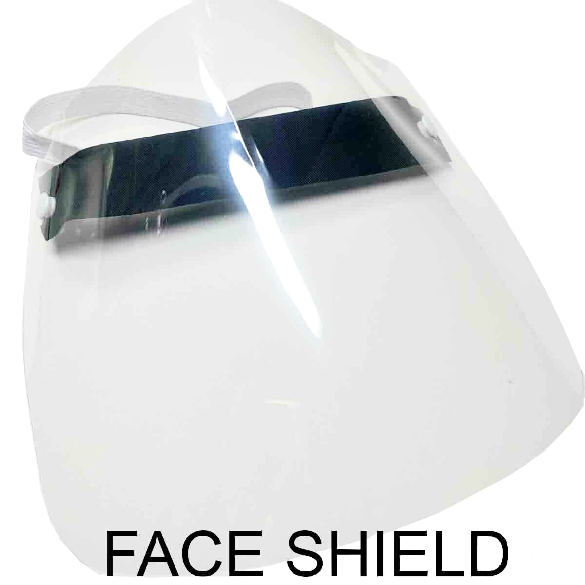 REUSABLE FACE SHIELD (REMOVE THE FILM OFF BOTH SIDES OF THE SHIELD)